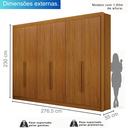Ver imagem 3 de Guarda-roupa Casal 100% Mdf 6 Portas 6 Gavetas Diamante Leifer Móveis:cinamomo