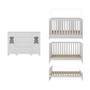 Ver mais imagens de Berço Americano 3 em 1 com Cômoda 2 Portas 4 Gavetas Fofura Multimóveis Mp4728 Branco