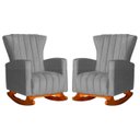 Ver imagem 1 de Kit 02 Poltronas Balanço Melinda Suede