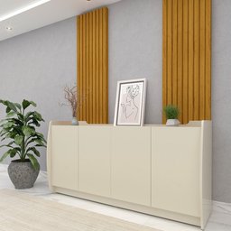 Painel Ripado em Barra 250x49,6cm (1,24m²) MDF Gelius Móveis - 9