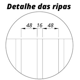 Painel Ripado em Barra 250x49,6cm (1,24m²) MDF Gelius Móveis - 6