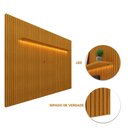Ver imagem 3 de Painel Ripado Para Sala TV Até 85 Polegadas Com LED E Prateleira Naturale Notável Shop JM