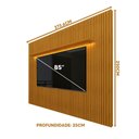 Ver imagem 4 de Painel Ripado Para Sala TV Até 85 Polegadas Com LED E Prateleira Naturale Notável Shop JM