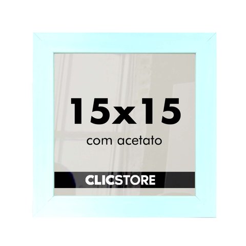 Kit 5 Molduras 15x15cm com Acetato e Fundo para Quadros Diplomas Certificados Fotos Cor:branco