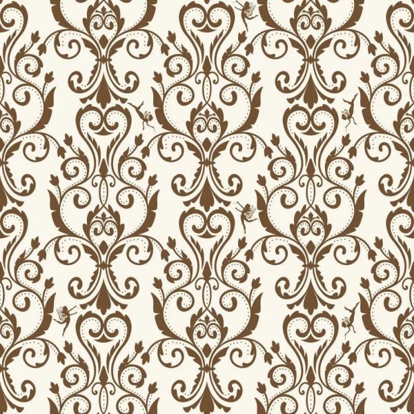 Papel de Parede Fairy Brown - 0,58 x 2,50 metros - 1