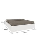 Ver imagem 4 de Cama Casal em MDP 193cm x 144cm Mônaco Branco