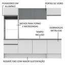 Ver imagem 6 de Cozinha Topazio com Armário Balcão Tampo Branco Madesa