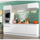 Ver imagem 1 de Cozinha Topazio com Armário Balcão Tampo Branco Madesa