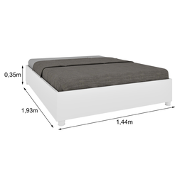 Cama Casal 193cm x 144cm em MDP Mônaco   - 5