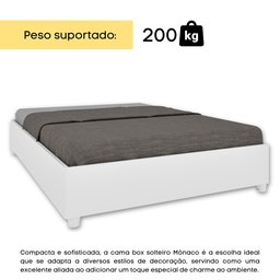 Cama Casal 193cm x 144cm em MDP Mônaco   - 6