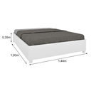 Ver imagem 5 de Cama Casal em MDP 193cm x 144cm Mônaco  