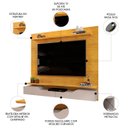 Ver imagem 3 de Painel Tv 60 Pol 160cm Bancada Suspensa Trego D04 Cedro/bali - Mpozenato