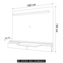 Ver imagem 4 de Painel Tv 60 Pol 160cm Bancada Suspensa Trego D04 Cedro/bali - Mpozenato