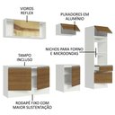 Ver mais imagens de Armário de Cozinha Completa 240cm Branco Diamante Branco
