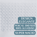 Ver imagem 3 de Colcha King Size Casa Blanca 200 Fios Bordado 100%algodao Super Luxuoso Madri:branco