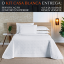 Ver imagem 2 de Colcha King Size Casa Blanca 200 Fios Bordado 100%algodao Super Luxuoso Madri:branco