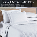 Ver imagem 5 de Colcha King Size Casa Blanca 200 Fios Bordado 100%algodao Super Luxuoso Madri:branco