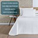 Ver imagem 4 de Colcha King Size Casa Blanca 200 Fios Bordado 100%algodao Super Luxuoso Madri:branco