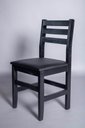 Ver imagem 4 de Kit 4 Cadeira Fixa Estofada de Madeira Cor:preto