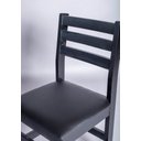 Ver imagem 5 de Kit 4 Cadeira Fixa Estofada de Madeira Cor:preto