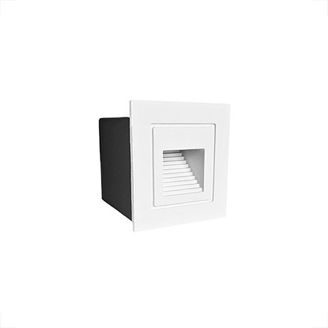 11 Balizador de Parede Branco Mini Embutido Garagem Lup75