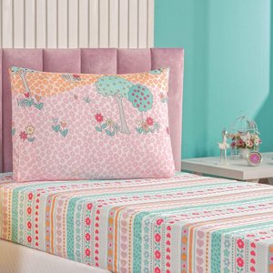 Jogo de Cama Babel em Microfibra 2 peças Solteiro Kids Baloon