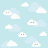 Papel de Parede Nuvens Clean Kids - 0,58 x 2,50 metros - 1