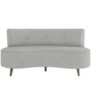 Ver imagem 3 de Sofá Chaise Living 2 Lugares 135cm para Sala Istambul K01 Linho Cinza - Lyam Decor