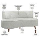 Ver imagem 4 de Sofá Chaise Living 2 Lugares 135cm para Sala Istambul K01 Linho Cinza - Lyam Decor