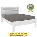 Ver imagem 7 de Cama Casal 100% MDF Safira Branco/Neve