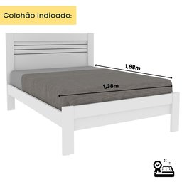Cama Casal MDF Safira   - 2