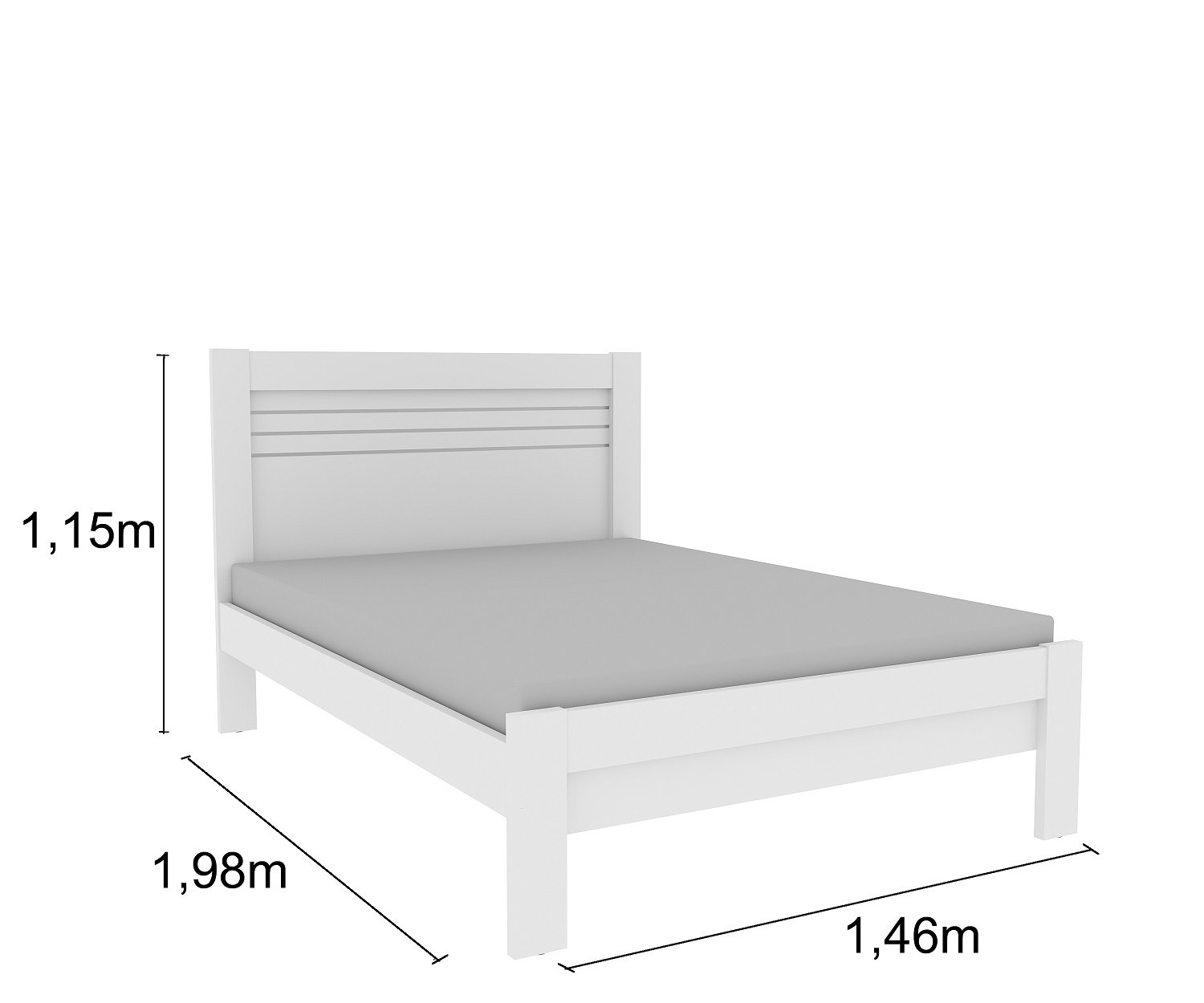 Cama Casal MDF Safira   - 3