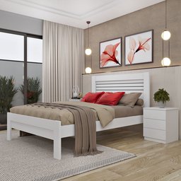 Cama Casal MDF Safira   - 1