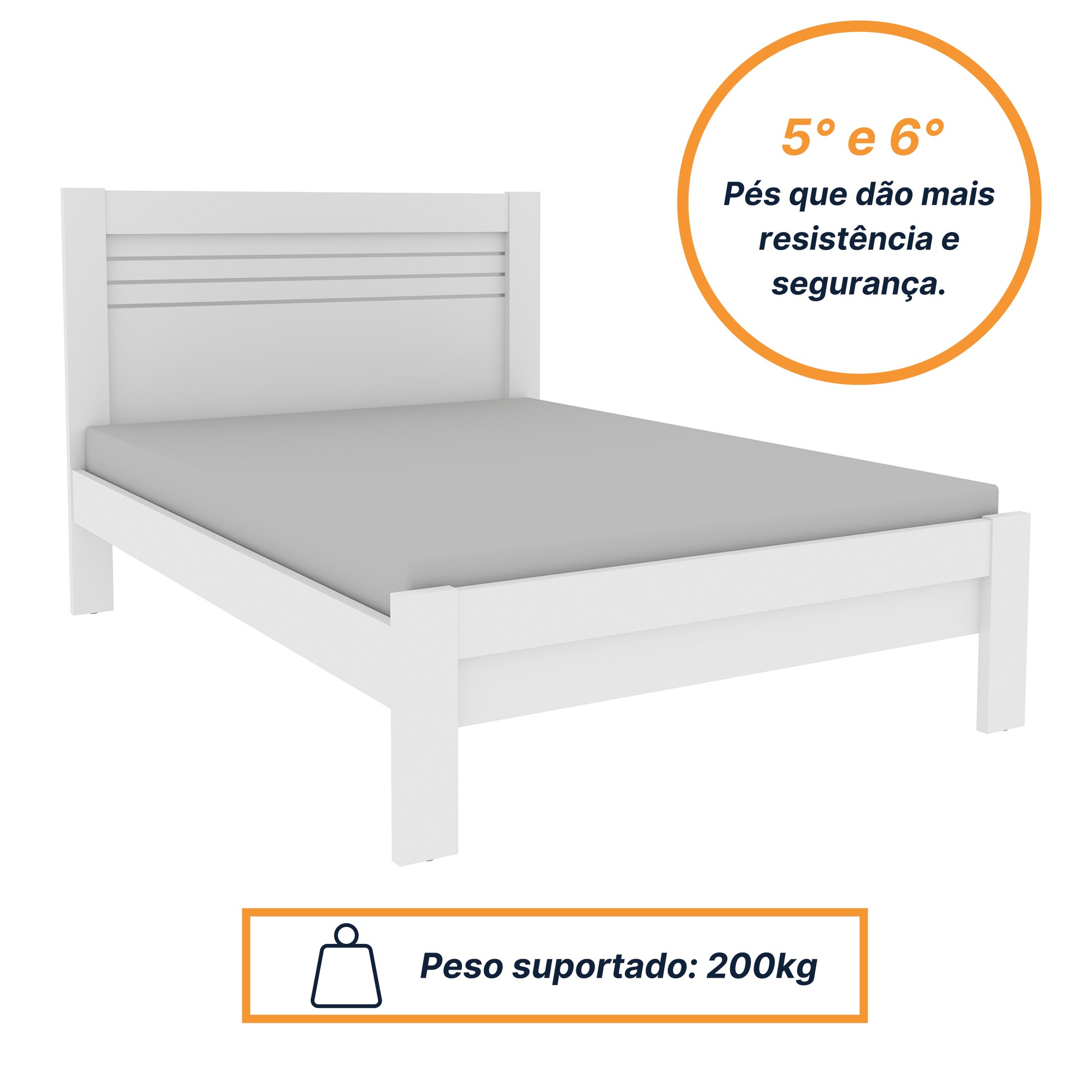 Cama Casal MDF Safira   - 4