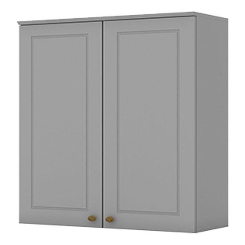 Armário Aéreo 2 Portas 80 Cm Americana Cinza – Henn
