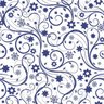 Papel de Parede Flora Navy - 0,58 x 3,00 metros - 1