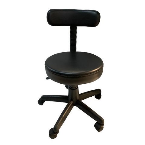 Cadeira Mocho Giratória Para Clinicas Base Preta Preto