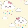 Papel de Parede Nuvem Cute - 0,58 x 3,00 metros - 1