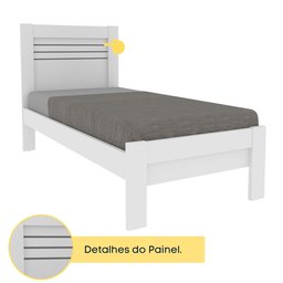 Cama Solteiro 100% MDF Safira - 4