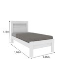 Ver imagem 3 de Cama Solteiro 100% MDF Safira Branco/Neve