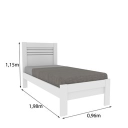 Cama Solteiro 100% MDF Safira - 6