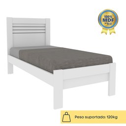 Cama Solteiro 100% MDF Safira - 3