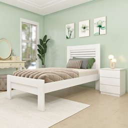 Cama Solteiro 100% MDF Safira - 1