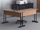 Ver imagem 3 de Mesa em L com 2 Gavetas com Chave Empresa - Montana