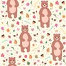 Papel de Parede Bear Cute Girl Clean - 0,58 x 3,00 metros - 1