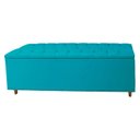 Ver imagem 5 de Kit Cabeceira e Calçadeira com Baú 140 Cm Casal Diana Suede Azul Turquesa - Fina Mobília