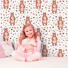 Papel de Parede Bear Cute Girl - 0,58 x 2,50 metros - 2