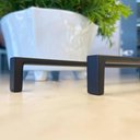 Ver imagem 5 de Puxador de Móvel Armário Preto Fosco 20cm Alça Torralba 1691 Oeiras de Sobrepor Fino