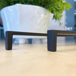 Puxador de Móvel Armário Preto Fosco 20cm Alça Torralba 1691 Oeiras de Sobrepor Fino - 5