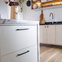 Ver imagem 2 de Puxador de Móvel Armário Preto Fosco 20cm Alça Torralba 1691 Oeiras de Sobrepor Fino